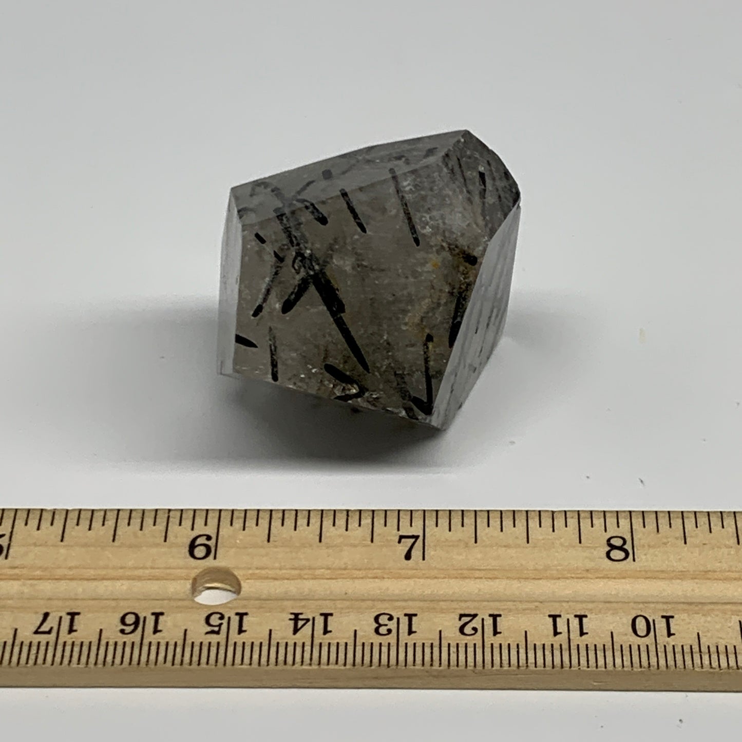 79.3g, 1.9"x1.7"x1.4", Black Tourmaline Rutile Quartz Crystal Chunk @Brazil,B274