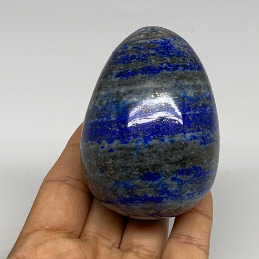 358g, 2.9"x2.1", Natural Lapis Lazuli Egg Polished @Afghanistan, B33314