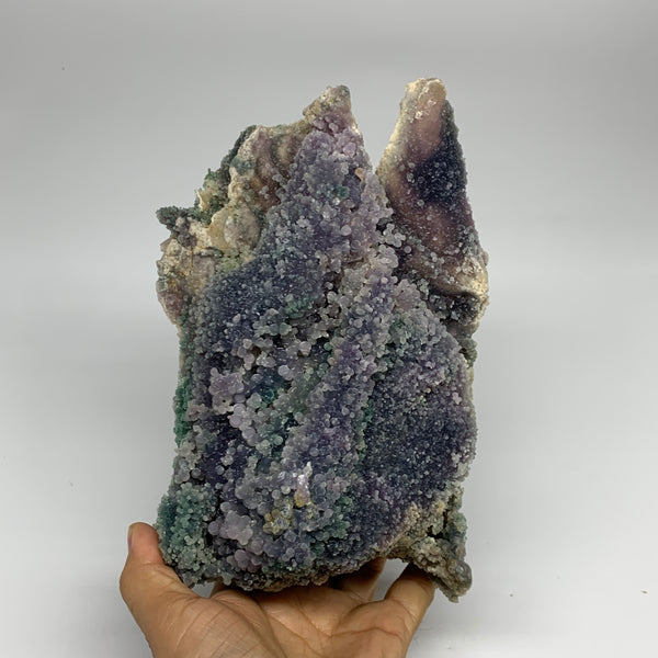 5.34 lbs, 8"x5.3"x3.4", Rough Grape Agate Crystal Mineral Specimens,B32631