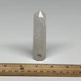 79.2g, 3.7"x0.8", Natural Quartz Crystal Tower Point Obelisk @India, B31335
