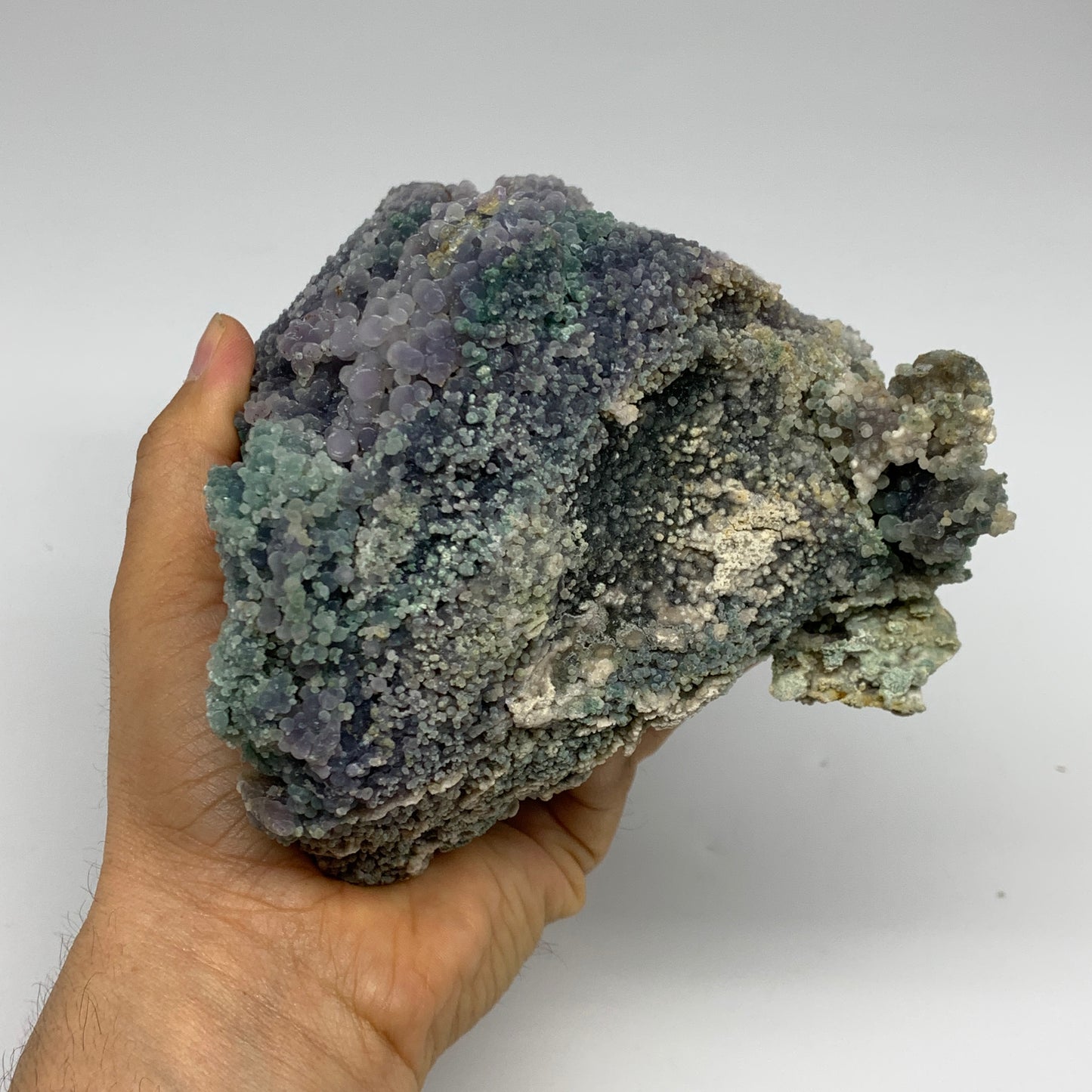 5.34 lbs, 8"x5.3"x3.4", Rough Grape Agate Crystal Mineral Specimens,B32631