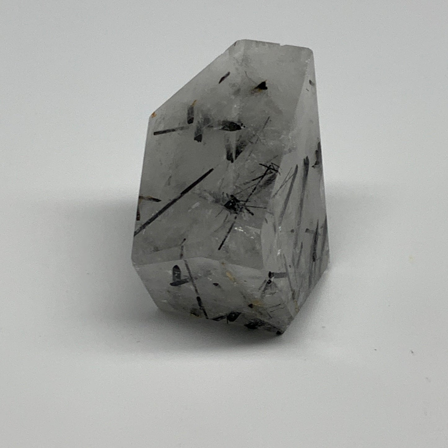 96.8g, 1.8"x1.9"x1.3", Black Tourmaline Rutile Quartz Crystal Chunk @Brazil,B274