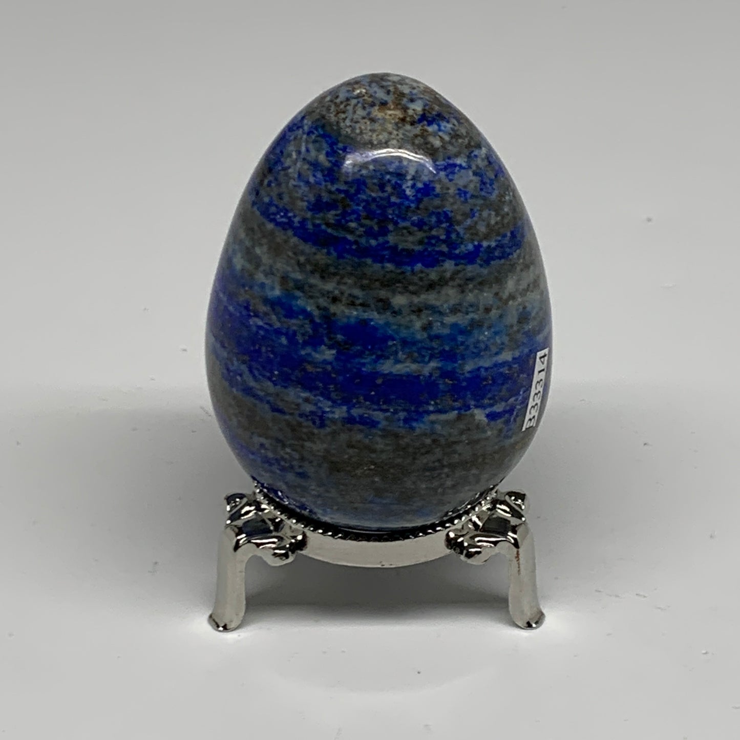 358g, 2.9"x2.1", Natural Lapis Lazuli Egg Polished @Afghanistan, B33314