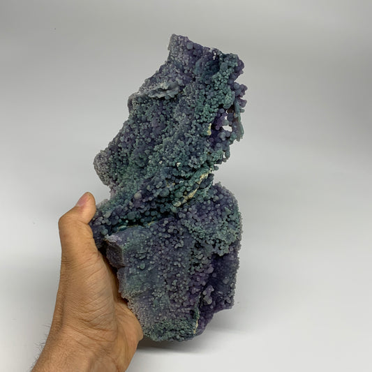 4.8 lbs, 9"x5.3"x5.3", Rough Grape Agate Crystal Mineral Specimens,B32632