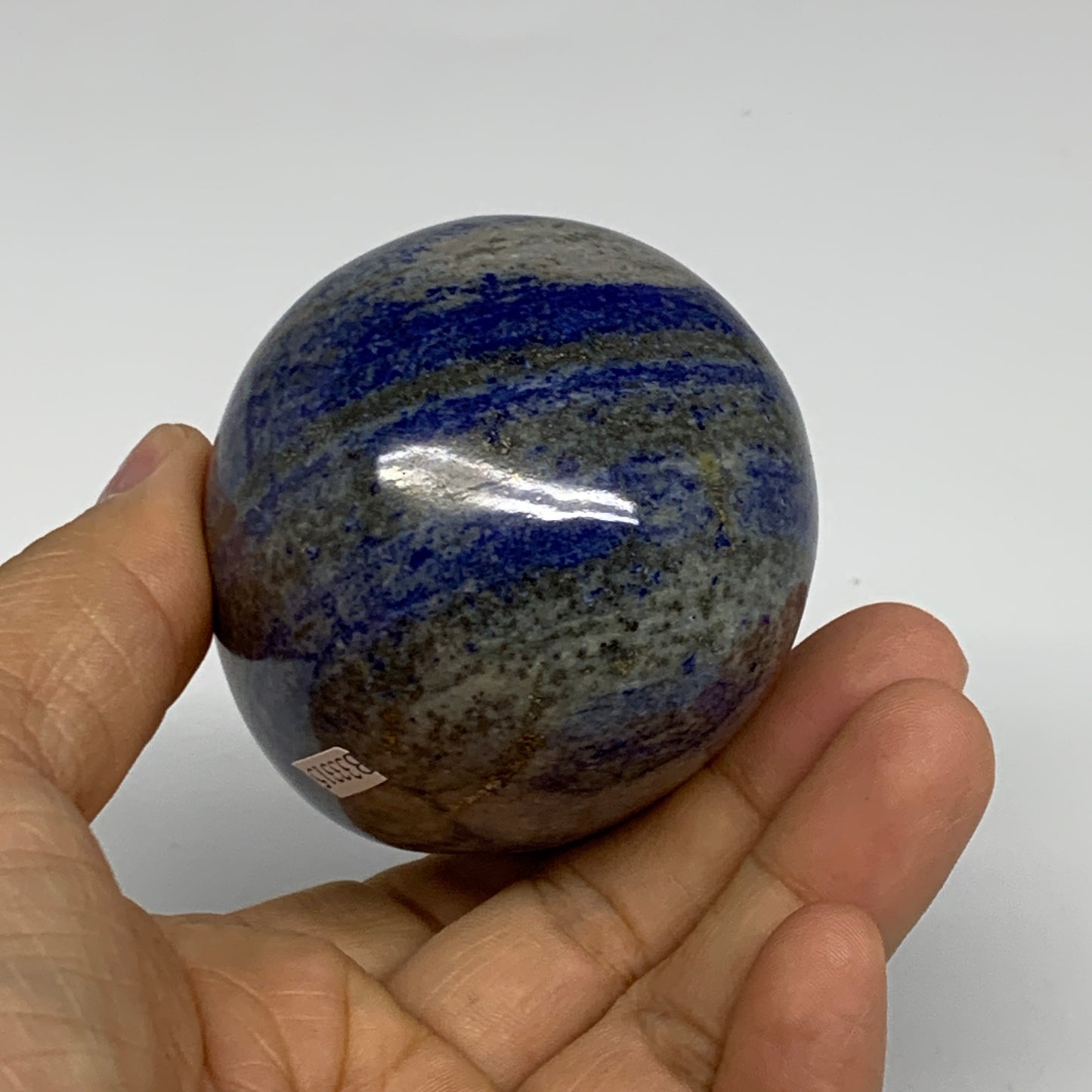 400g, 3.1"x2.1", Natural Lapis Lazuli Egg Polished @Afghanistan, B33315