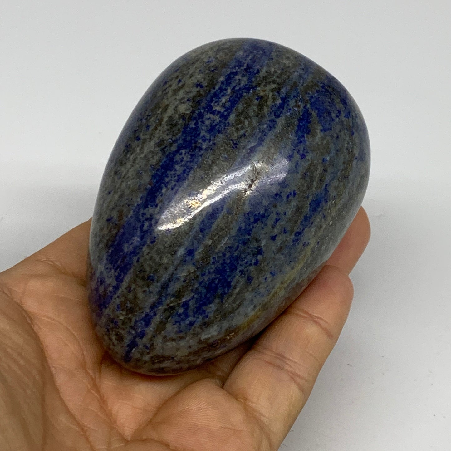 400g, 3.1"x2.1", Natural Lapis Lazuli Egg Polished @Afghanistan, B33315