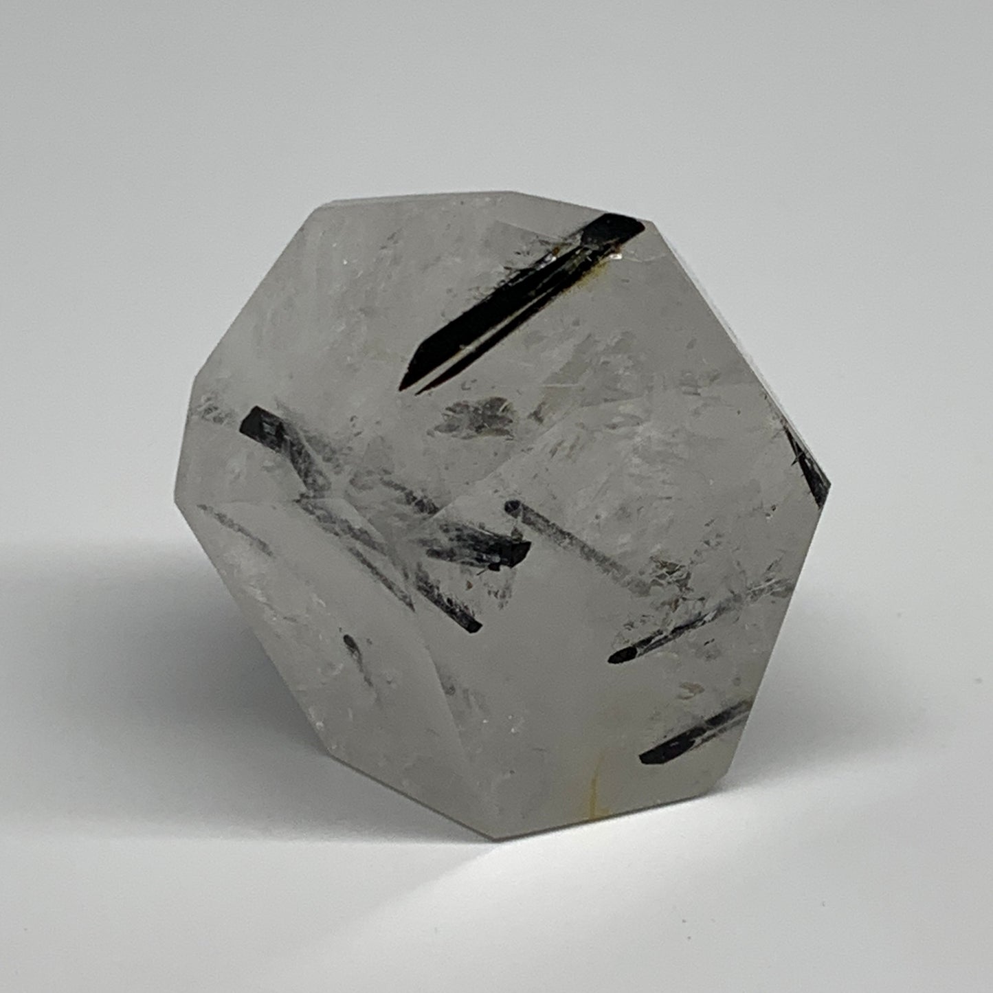 126g, 2.2"x2"x1.3", Black Tourmaline Rutile Quartz Crystal Chunk @Brazil,B27451