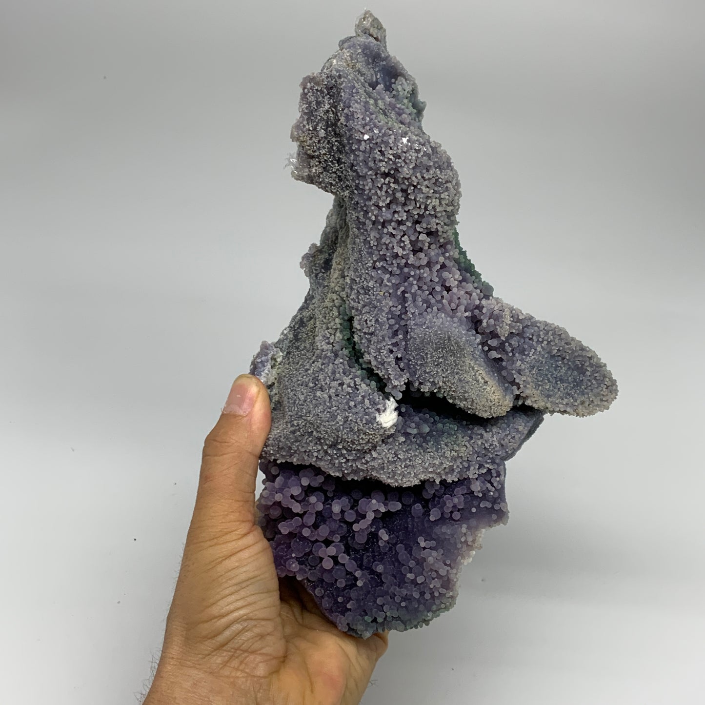 4.8 lbs, 9"x5.3"x5.3", Rough Grape Agate Crystal Mineral Specimens,B32632