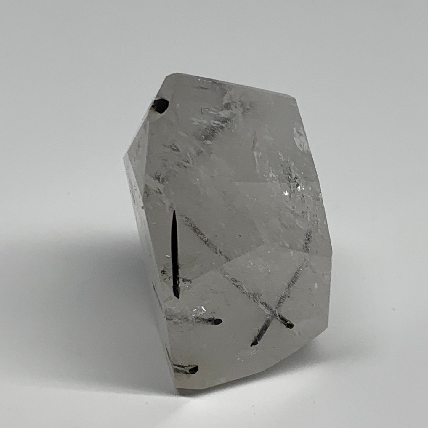 126g, 2.2"x2"x1.3", Black Tourmaline Rutile Quartz Crystal Chunk @Brazil,B27451