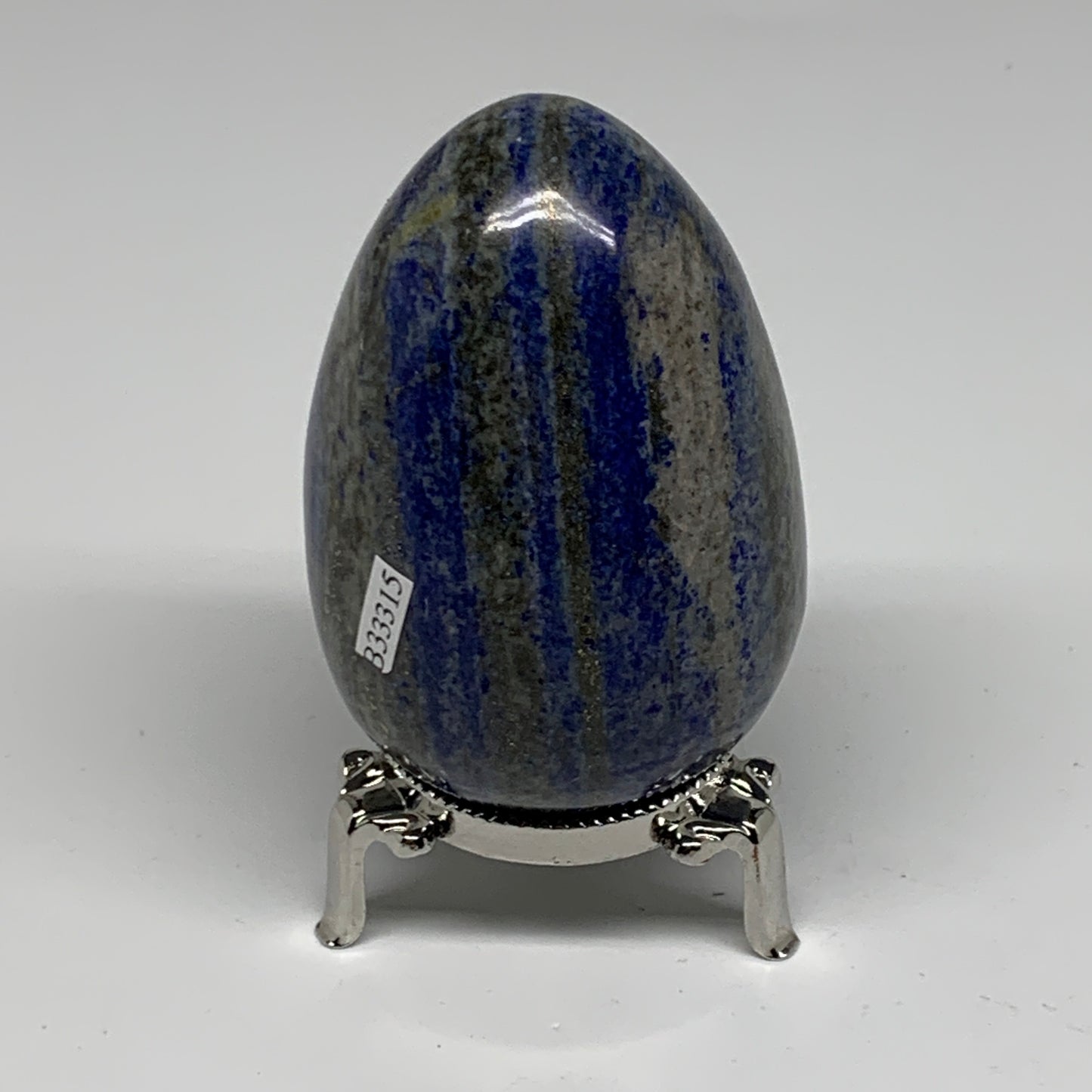 400g, 3.1"x2.1", Natural Lapis Lazuli Egg Polished @Afghanistan, B33315