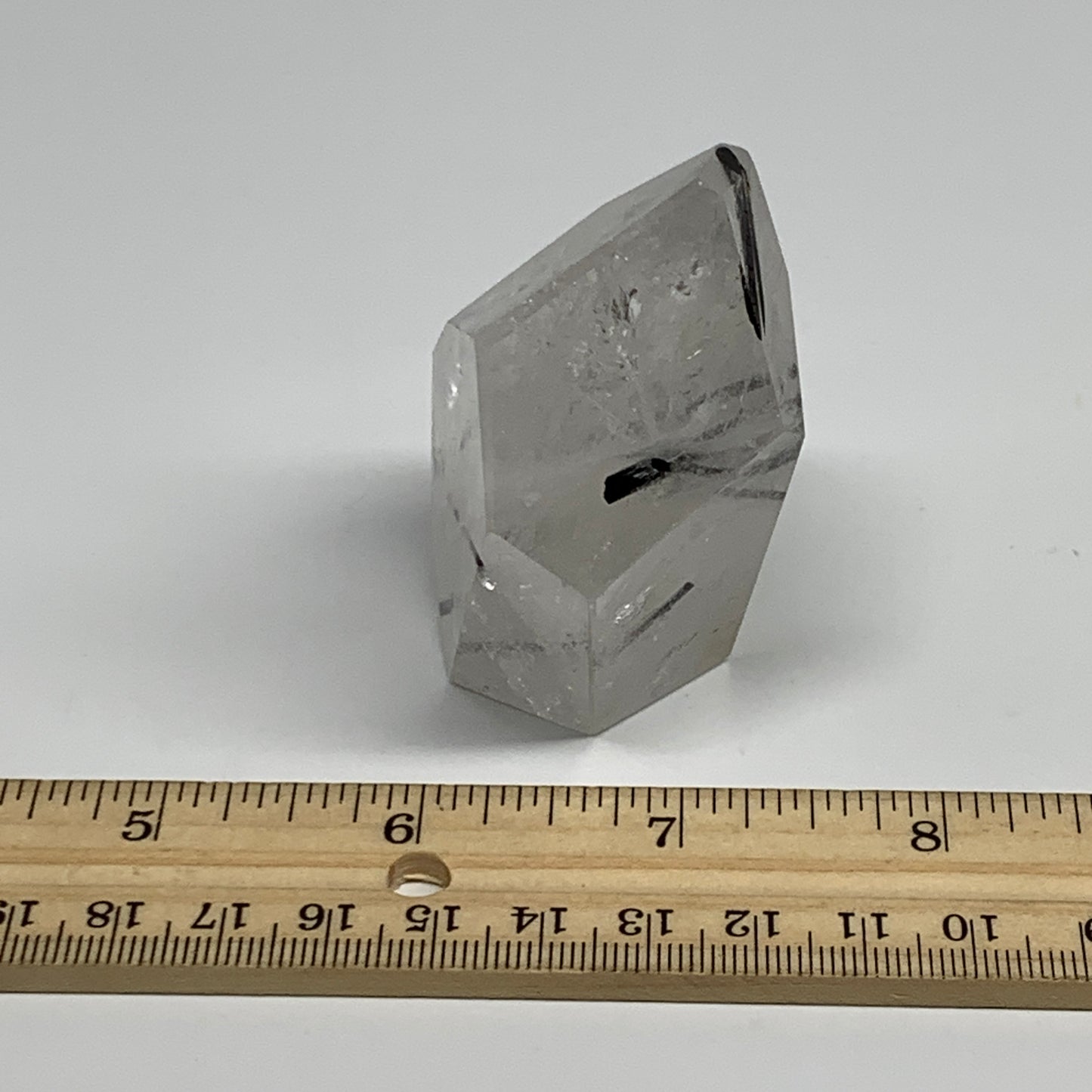 126g, 2.2"x2"x1.3", Black Tourmaline Rutile Quartz Crystal Chunk @Brazil,B27451