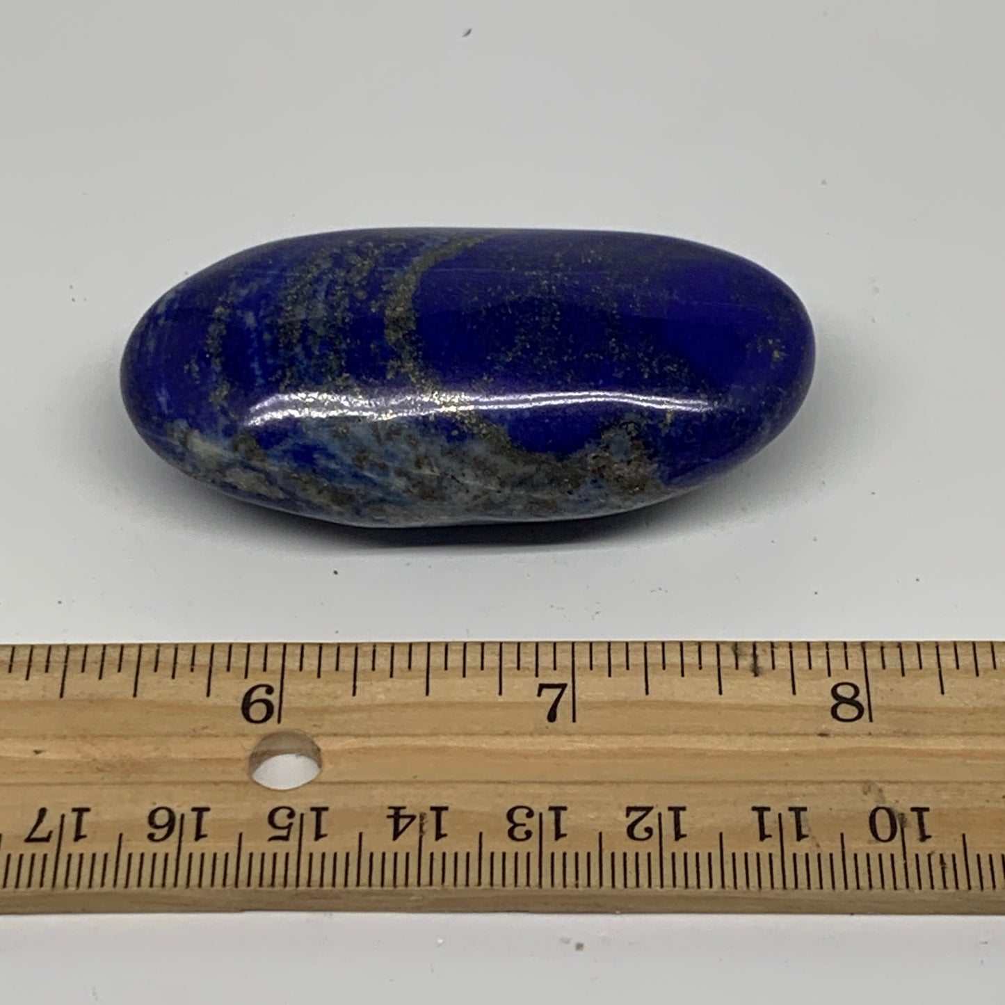 70.2g, 2.5"x1.2"x0.8", Natural Lapis Lazuli Palm Stone @Afghanistan, B36852