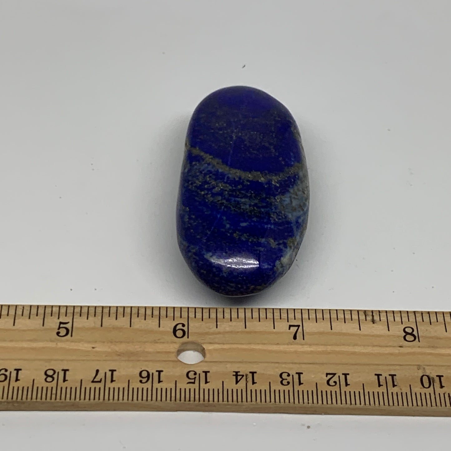 70.2g, 2.5"x1.2"x0.8", Natural Lapis Lazuli Palm Stone @Afghanistan, B36852