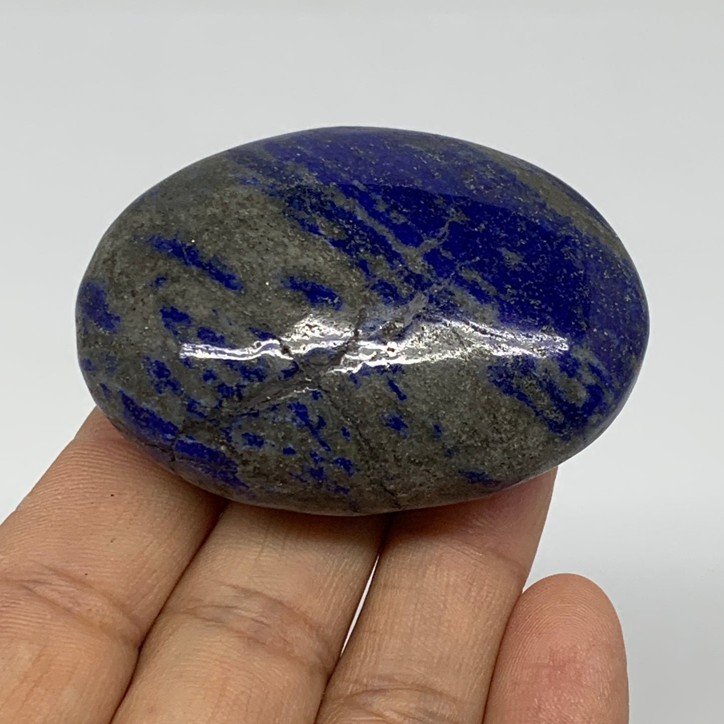 93.3g, 2.3"x1.7"x0.9", Natural Lapis Lazuli Palm Stone @Afghanistan, B36853