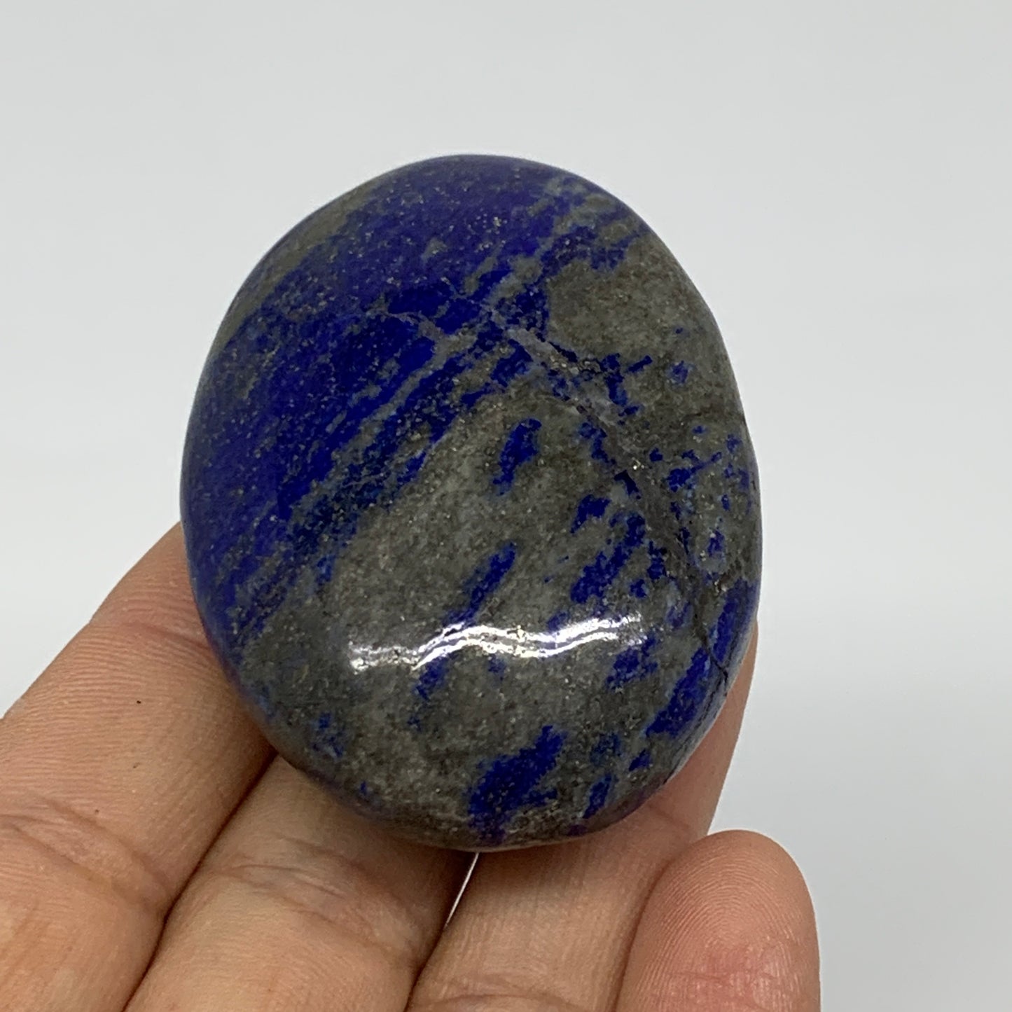 93.3g, 2.3"x1.7"x0.9", Natural Lapis Lazuli Palm Stone @Afghanistan, B36853