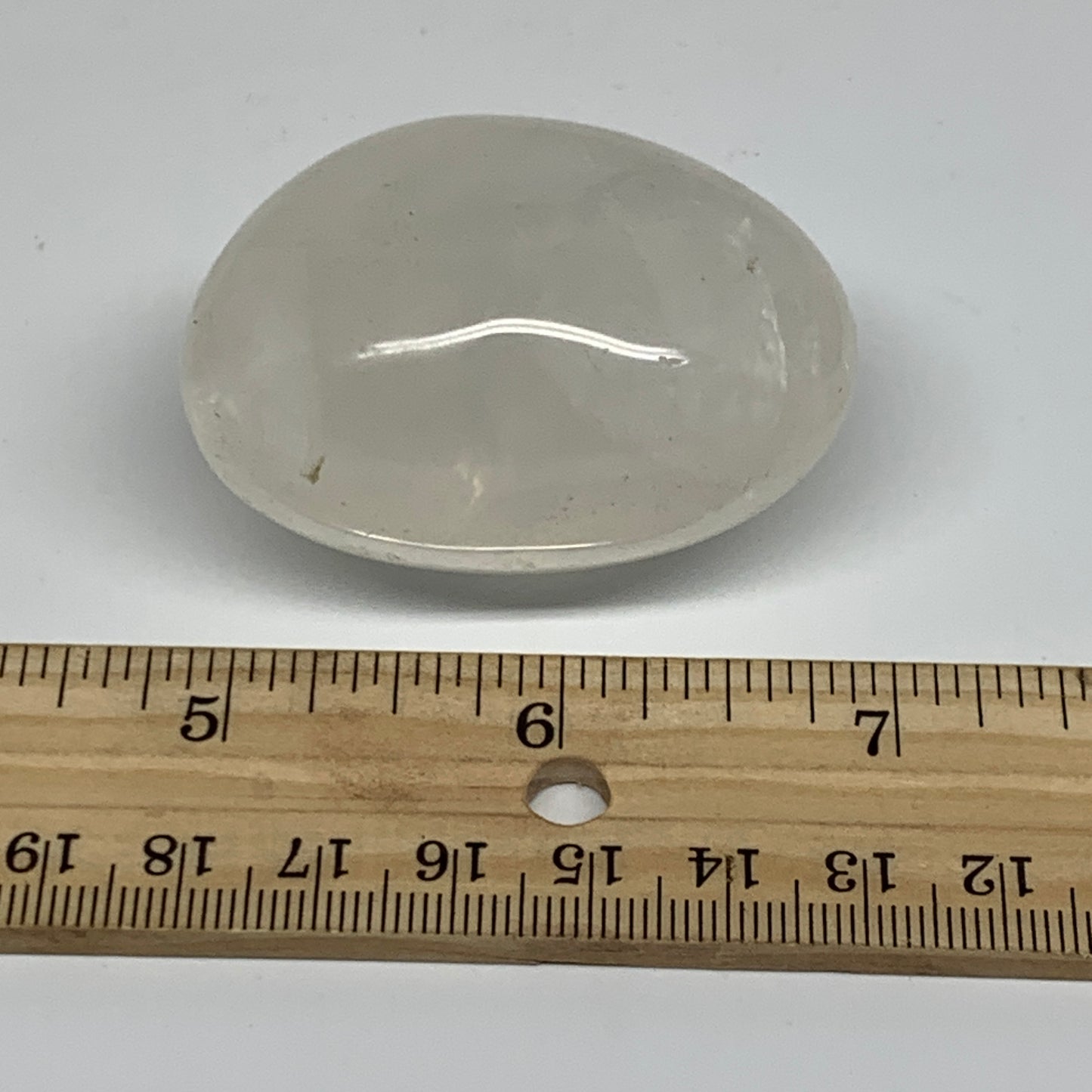 87.9g, 2.1"x1.5"x1.3", Natural Quartz Crystal Palm-Stone Polished Reiki, B28999