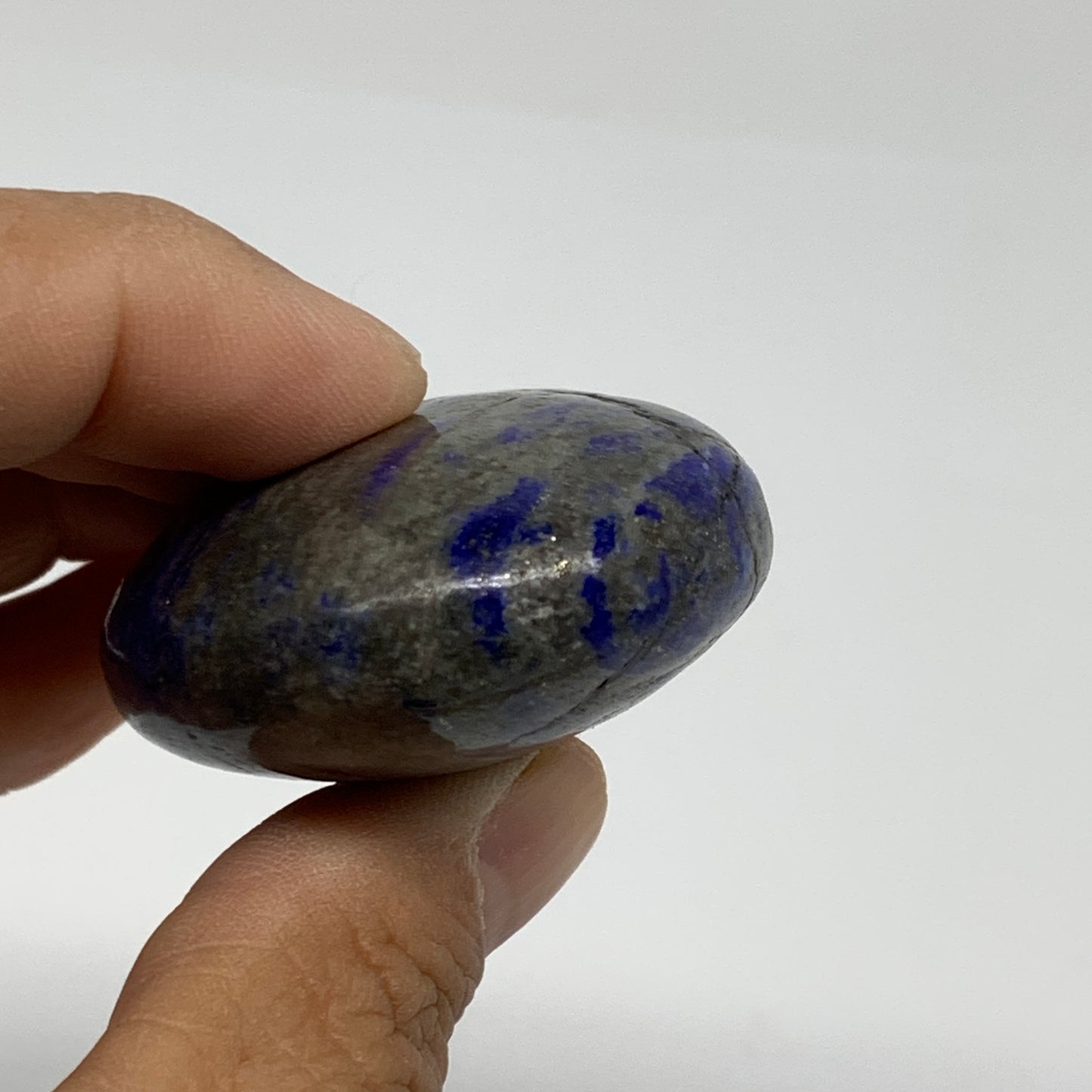 93.3g, 2.3"x1.7"x0.9", Natural Lapis Lazuli Palm Stone @Afghanistan, B36853