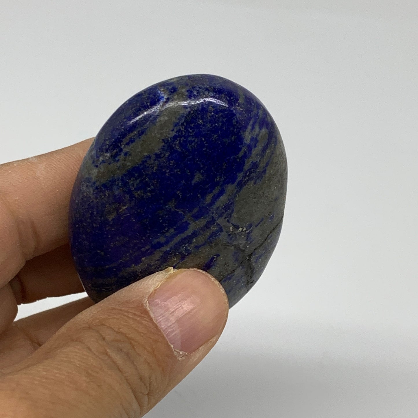 93.3g, 2.3"x1.7"x0.9", Natural Lapis Lazuli Palm Stone @Afghanistan, B36853