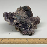 2 lbs, 6"x4.9"x2.8", Rough Grape Agate Crystal Mineral Specimens,B32633