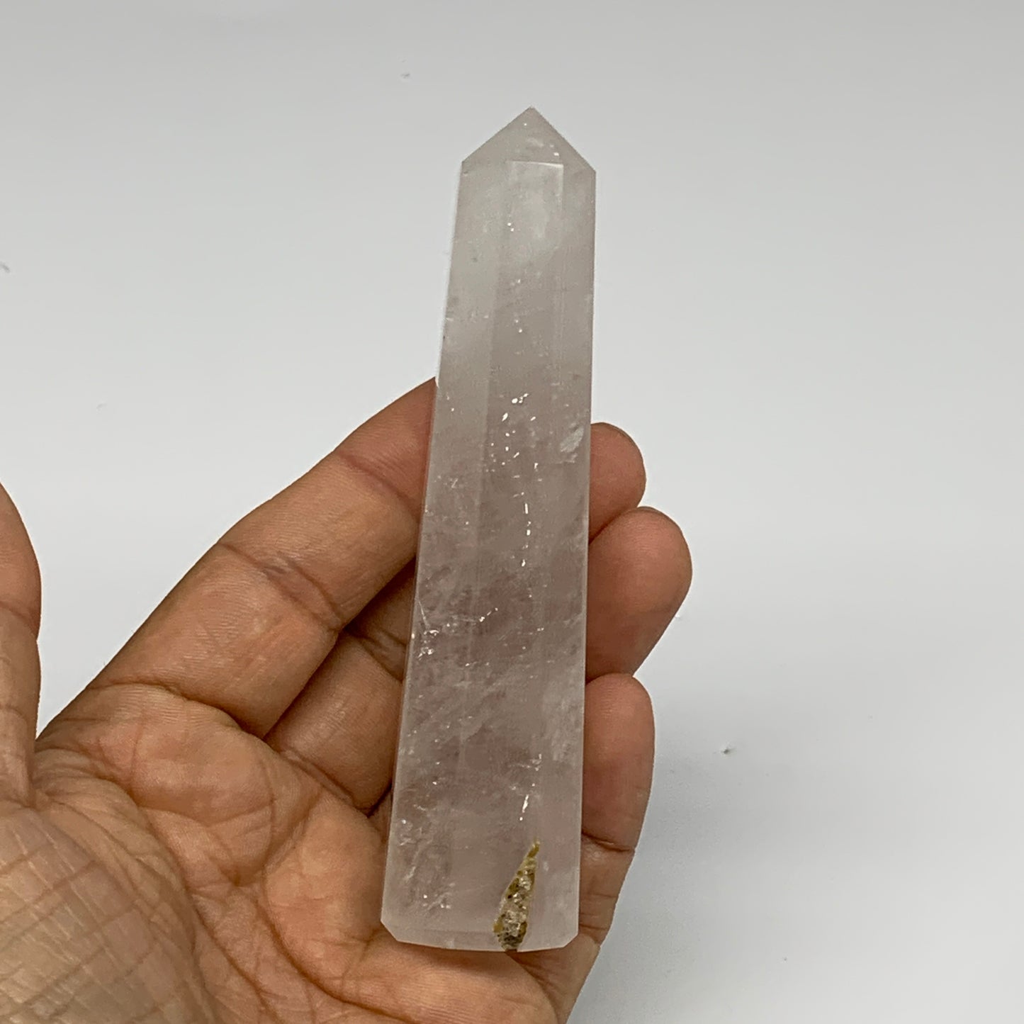 103.7g, 4.2"x1", Natural Quartz Crystal Tower Point Obelisk @India, B31338
