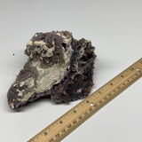 2 lbs, 6"x4.9"x2.8", Rough Grape Agate Crystal Mineral Specimens,B32633