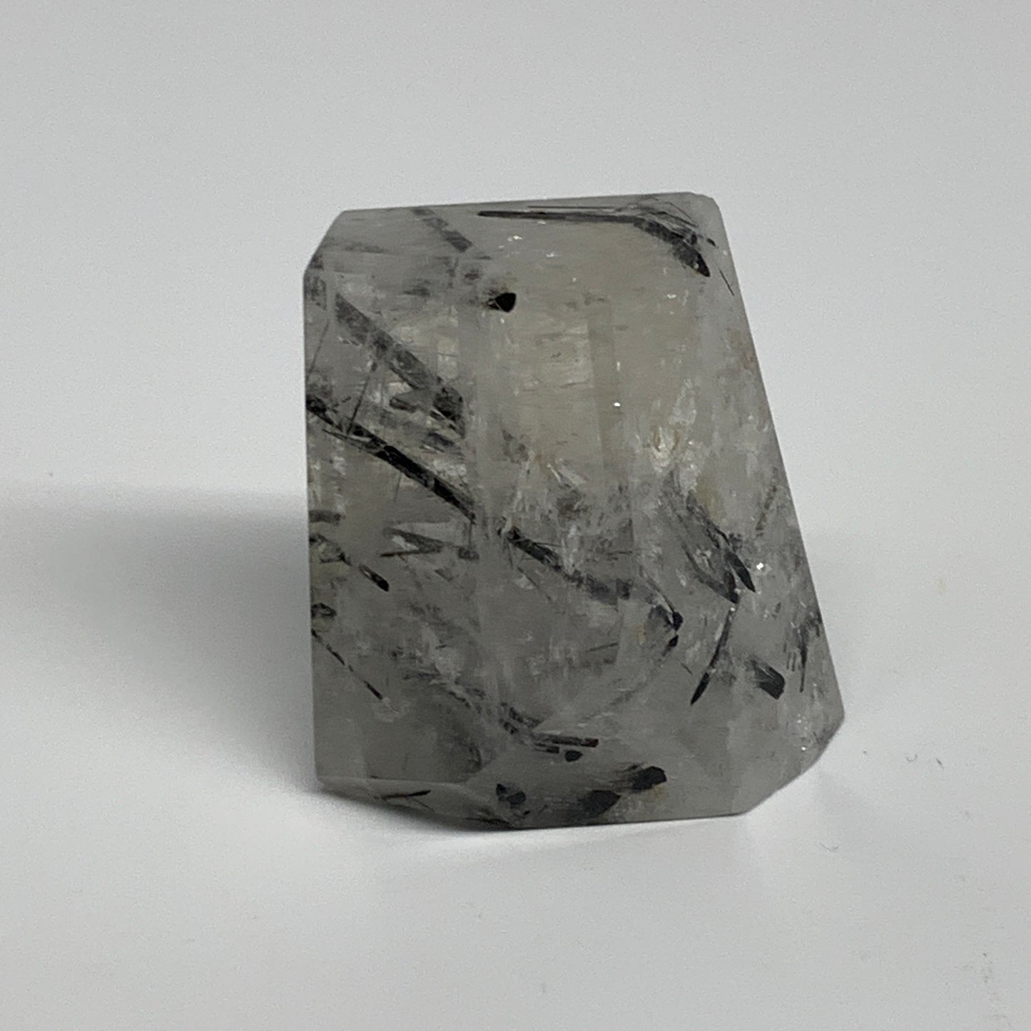 124.7g, 2.1"x1.8"x1.3", Black Tourmaline Rutile Quartz Crystal Chunk @Brazil,B27