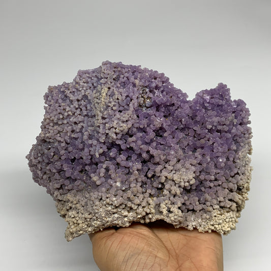 3.4 lbs, 7.4"x4.9"x2.8", Rough Grape Agate Crystal Mineral Specimens,B32634