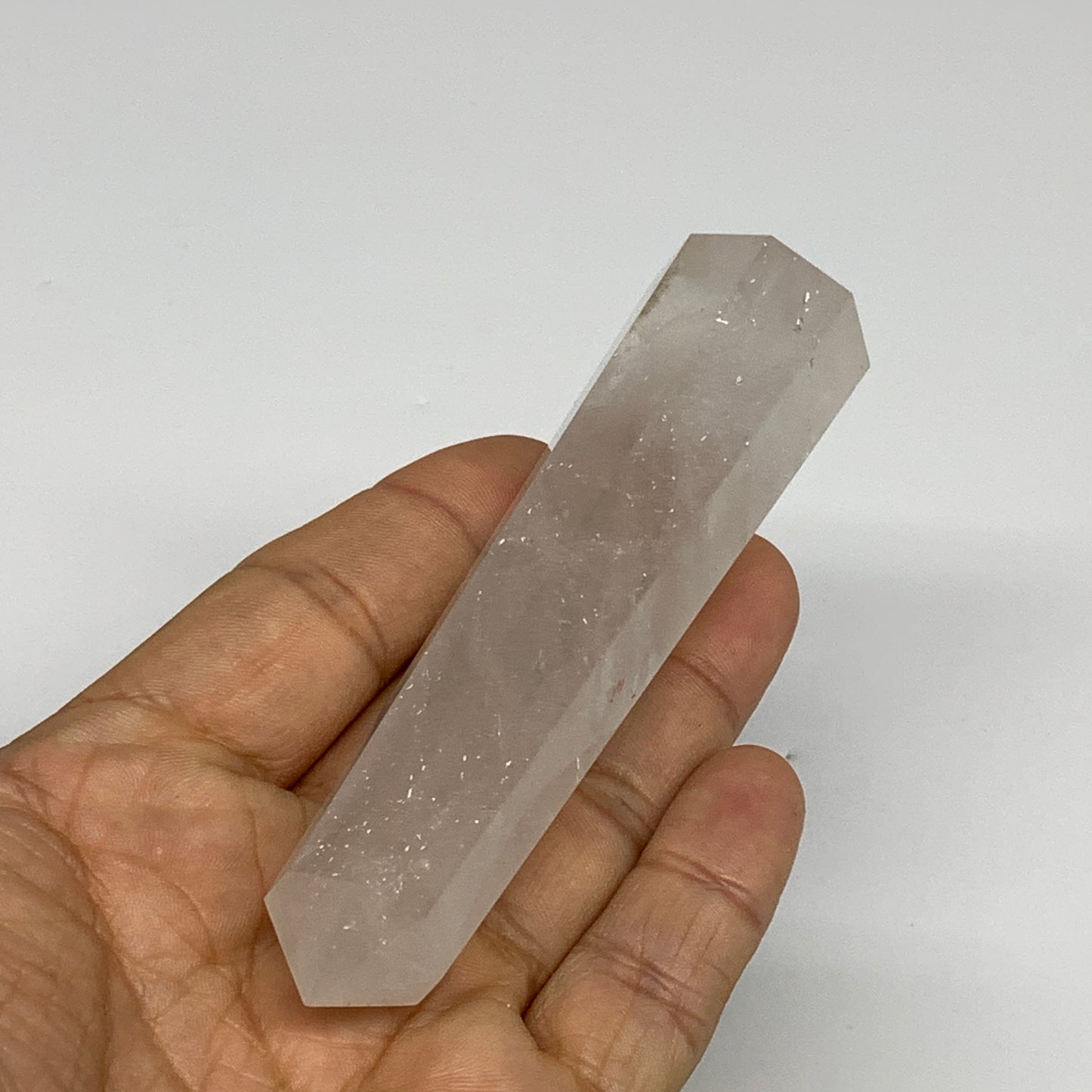 103.7g, 4.2"x1", Natural Quartz Crystal Tower Point Obelisk @India, B31338