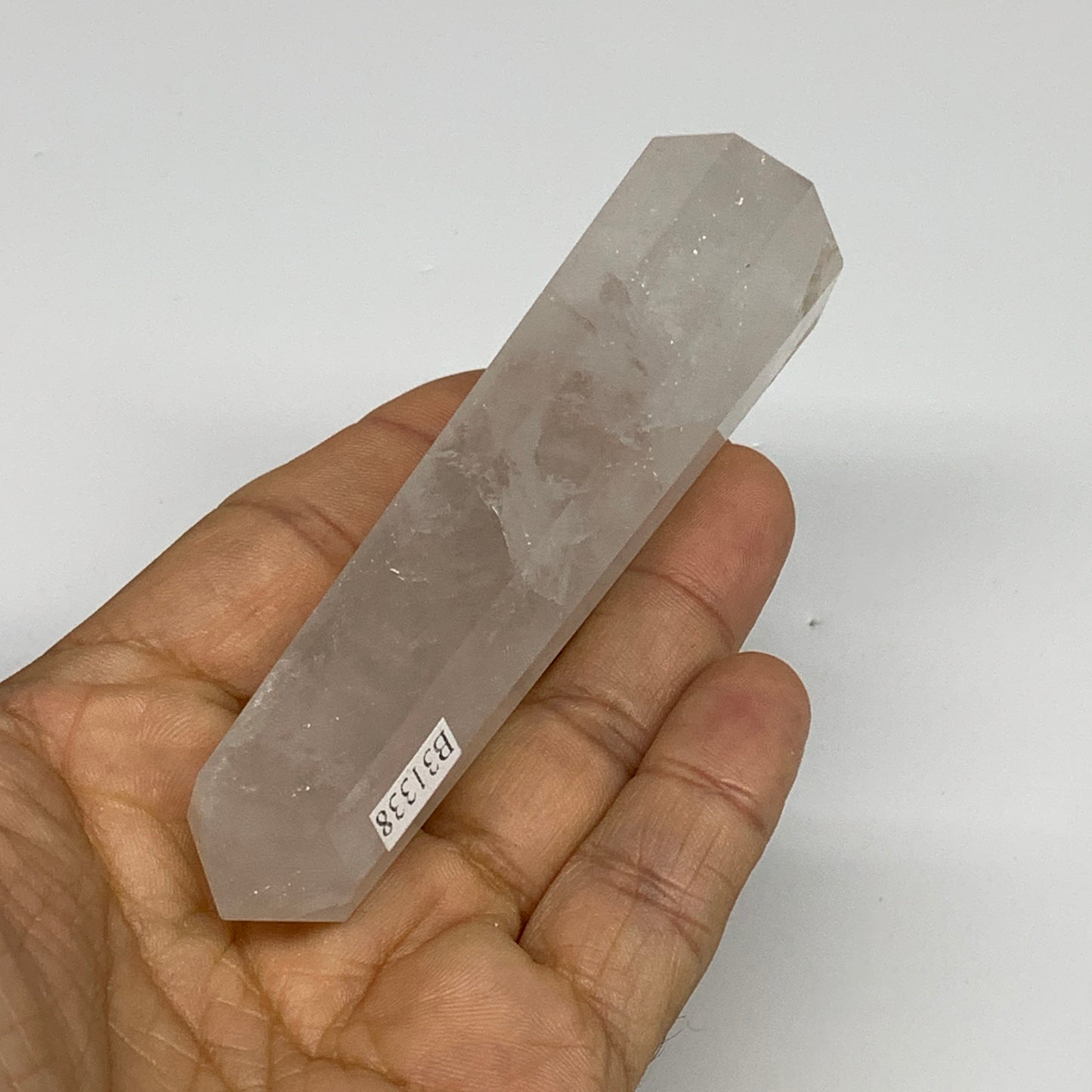 103.7g, 4.2"x1", Natural Quartz Crystal Tower Point Obelisk @India, B31338