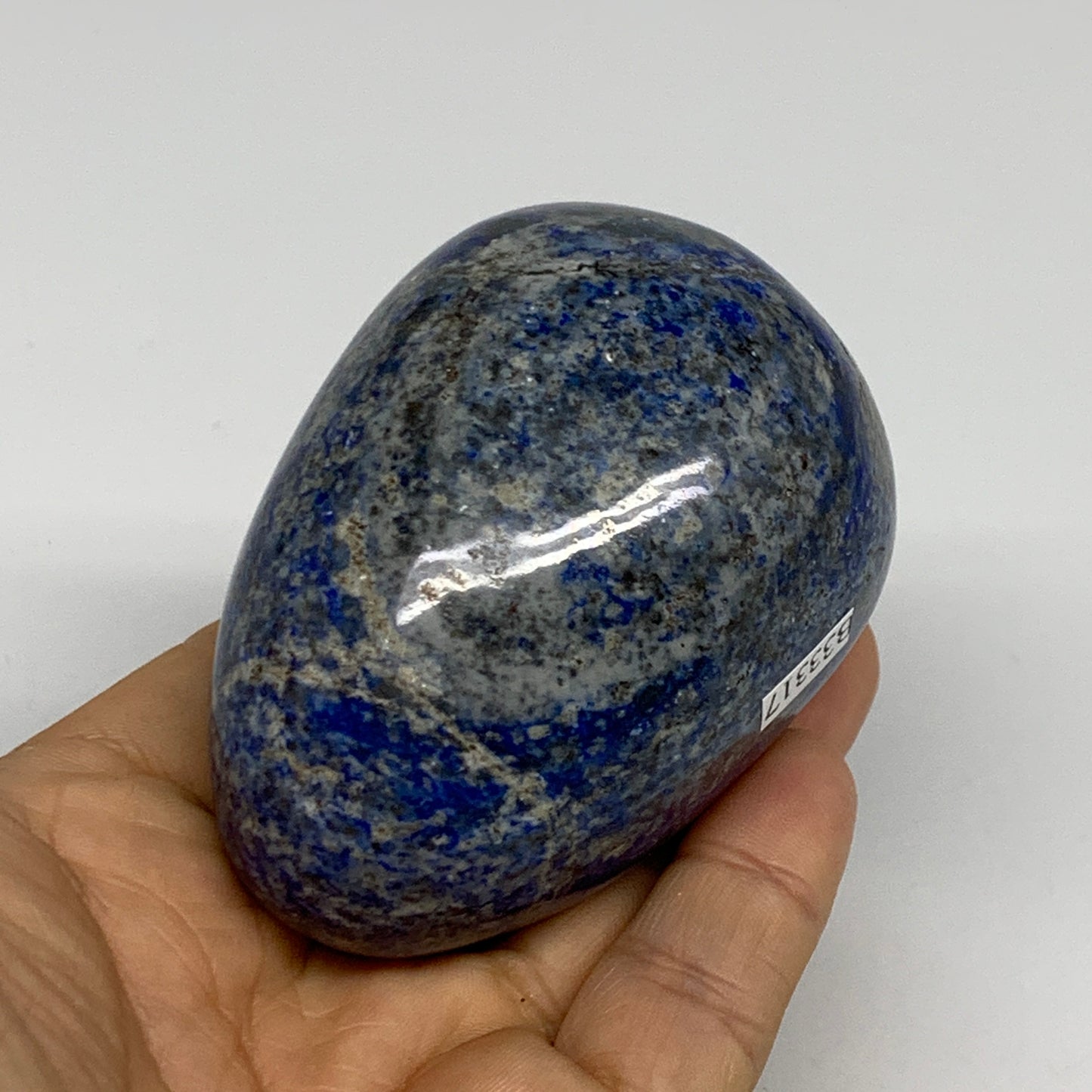 344.4g, 2.9"x2.1", Natural Lapis Lazuli Egg Polished @Afghanistan, B33317