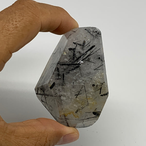 95.3g, 2.4"x1.9"x1.3", Black Tourmaline Rutile Quartz Crystal Chunk @Brazil,B274