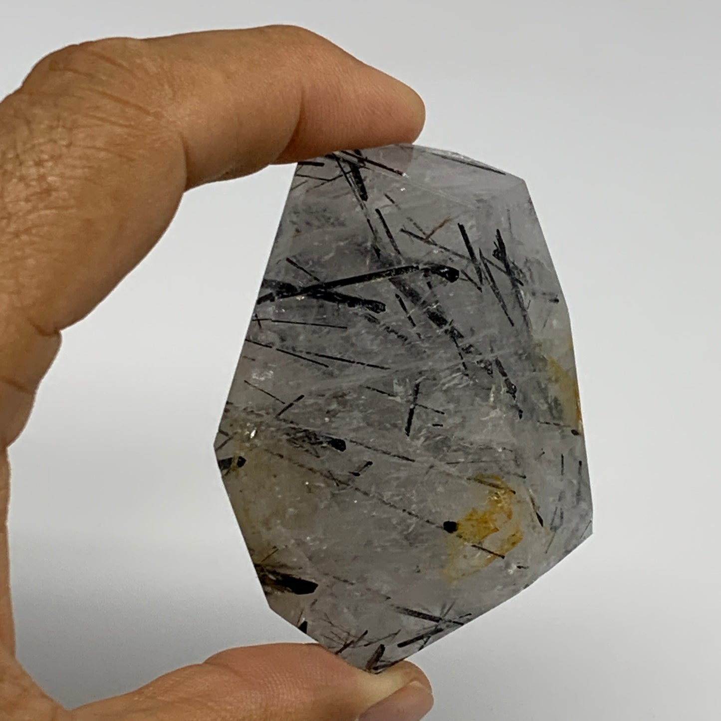 95.3g, 2.4"x1.9"x1.3", Black Tourmaline Rutile Quartz Crystal Chunk @Brazil,B274