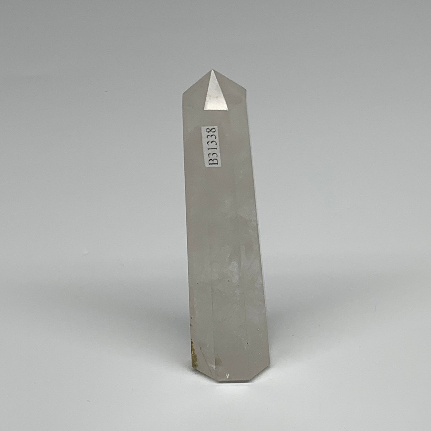 103.7g, 4.2"x1", Natural Quartz Crystal Tower Point Obelisk @India, B31338