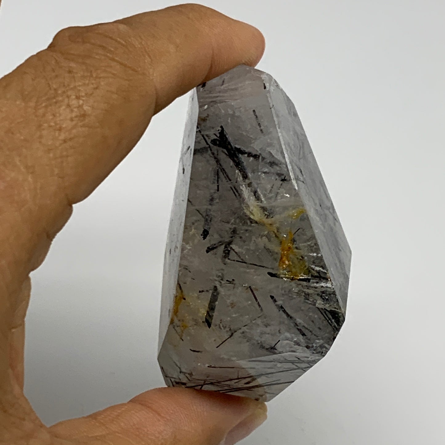 95.3g, 2.4"x1.9"x1.3", Black Tourmaline Rutile Quartz Crystal Chunk @Brazil,B274