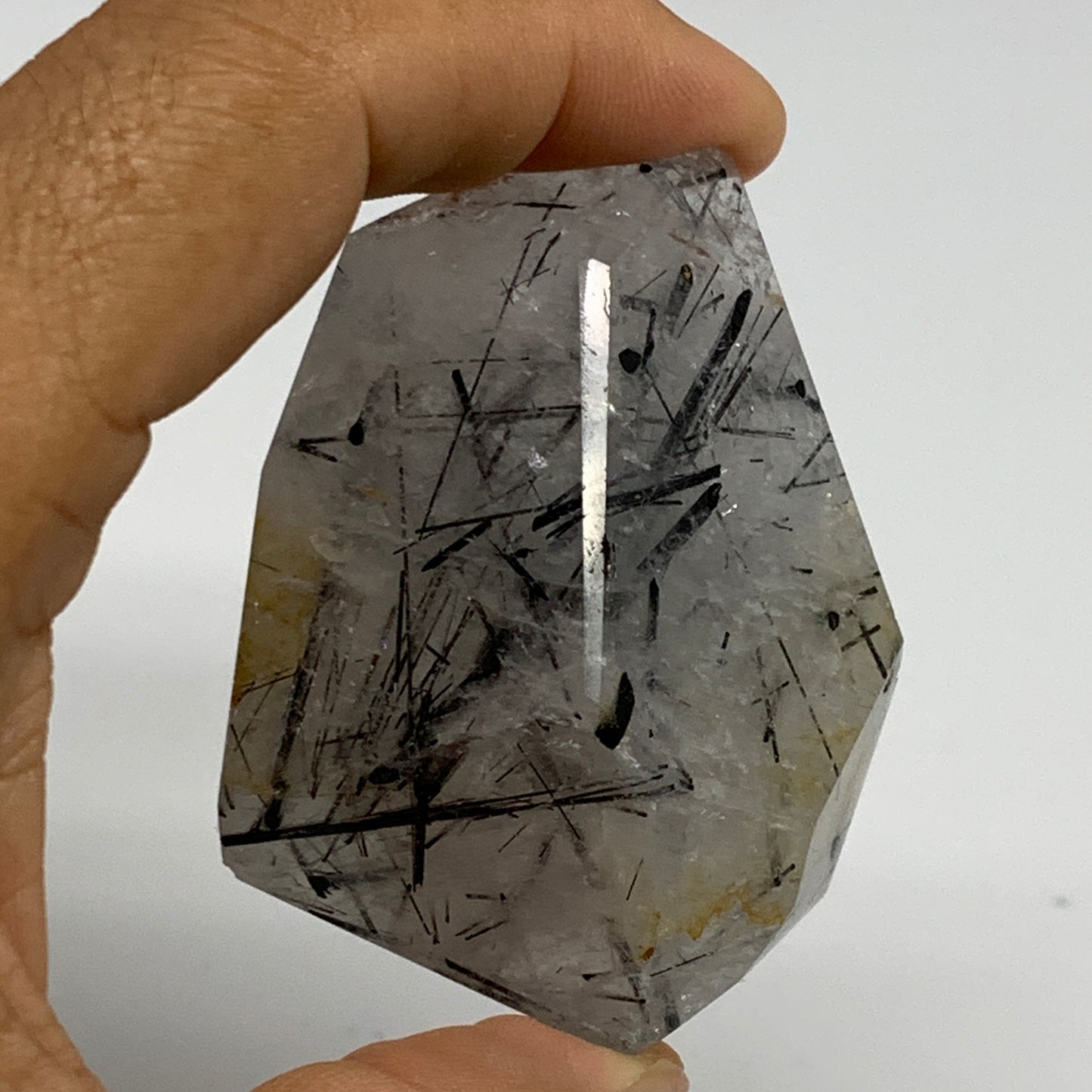 95.3g, 2.4"x1.9"x1.3", Black Tourmaline Rutile Quartz Crystal Chunk @Brazil,B274