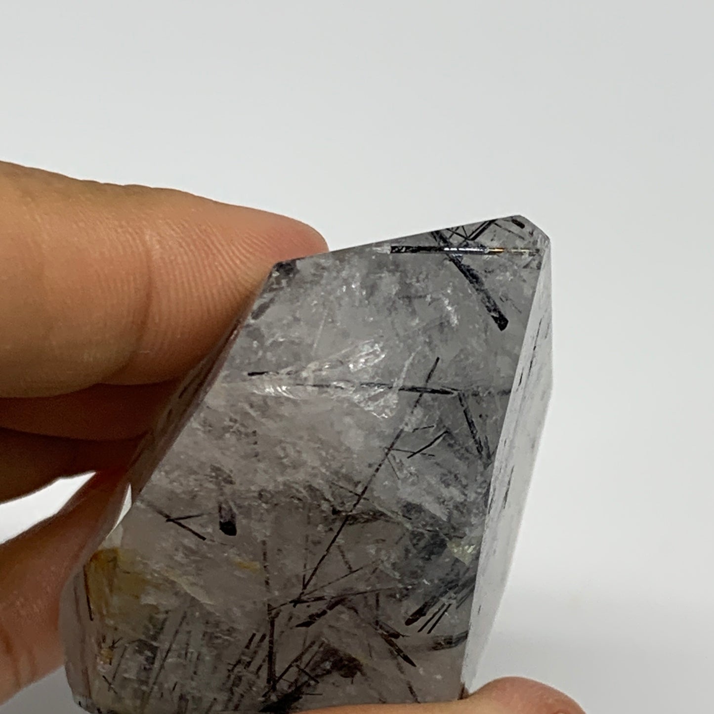 95.3g, 2.4"x1.9"x1.3", Black Tourmaline Rutile Quartz Crystal Chunk @Brazil,B274