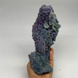3.28 lbs, 10"x4.8"x3.3", Rough Grape Agate Crystal Mineral Specimens,B32635