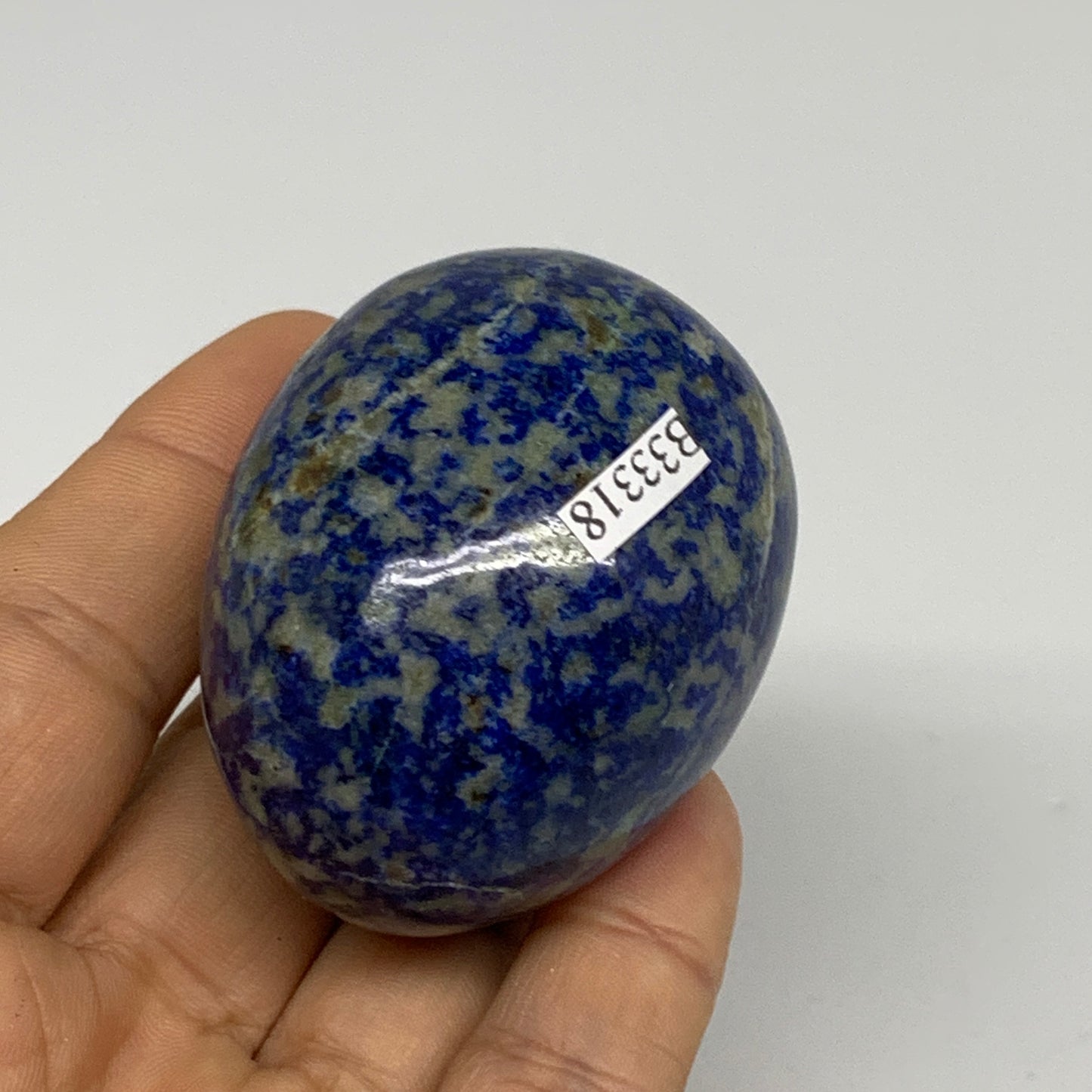 148.3g, 2.1"x1.7", Natural Lapis Lazuli Egg Polished @Afghanistan, B33318