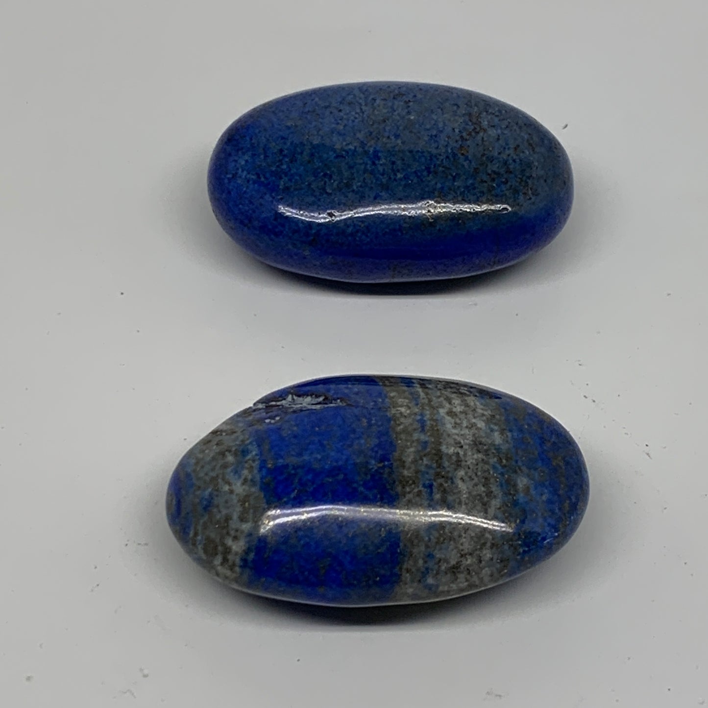 143g, 2.2"-2.2", 2pcs, Natural Lapis Lazuli Palm Stone @Afghanistan, B36856