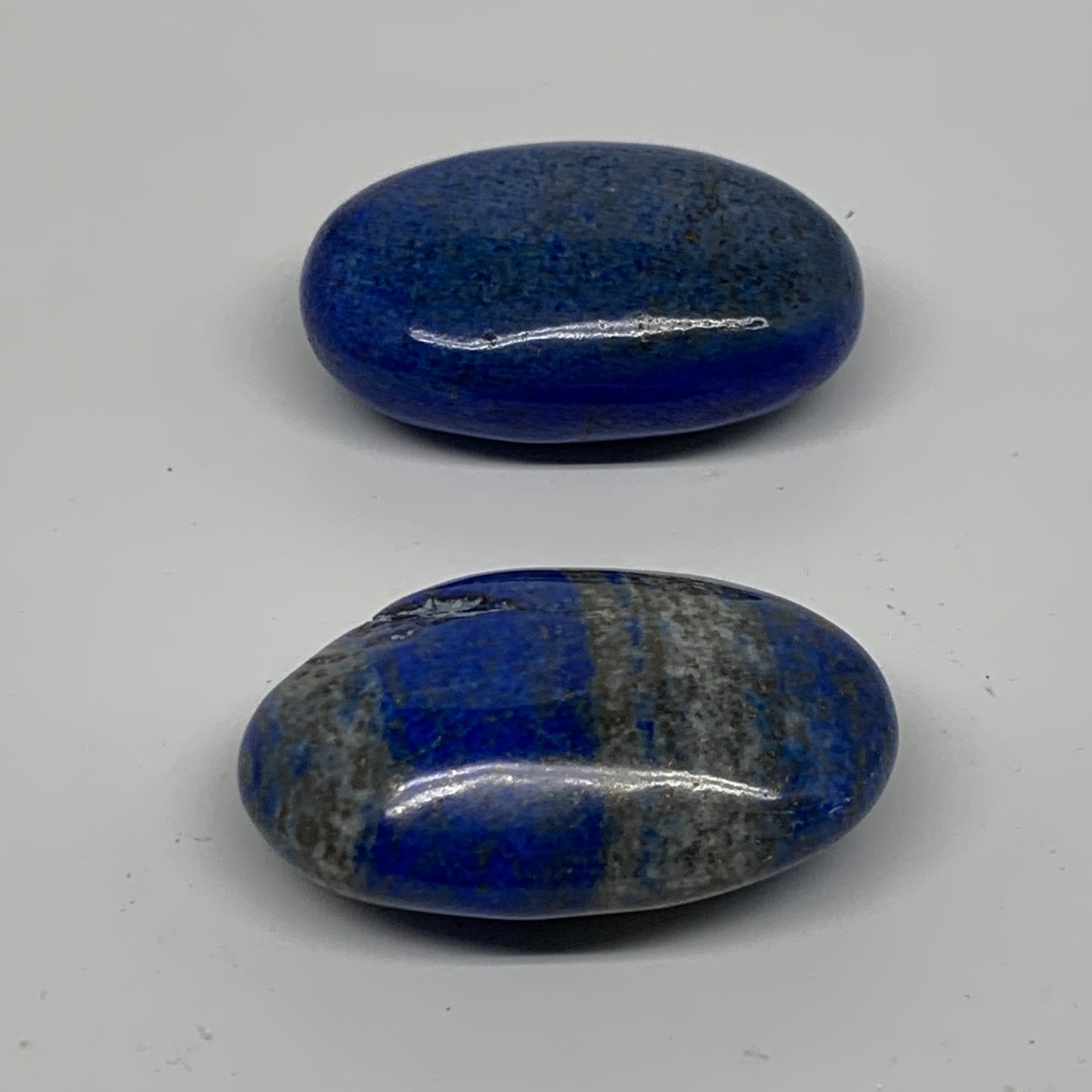 143g, 2.2"-2.2", 2pcs, Natural Lapis Lazuli Palm Stone @Afghanistan, B36856