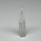 70.3g, 4.1"x0.8", Natural Quartz Crystal Tower Point Obelisk @India, B31340