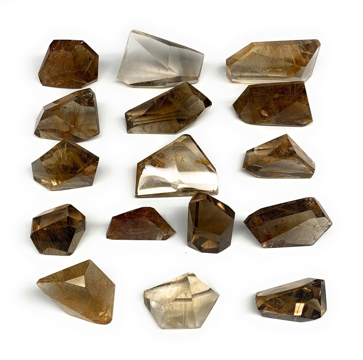 1.73 lb, 1.4"-2.8", 16 pcs, Golden Rutile Quartz Crystal Freeform Chunks, B27457