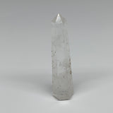 70.3g, 4.1"x0.8", Natural Quartz Crystal Tower Point Obelisk @India, B31340