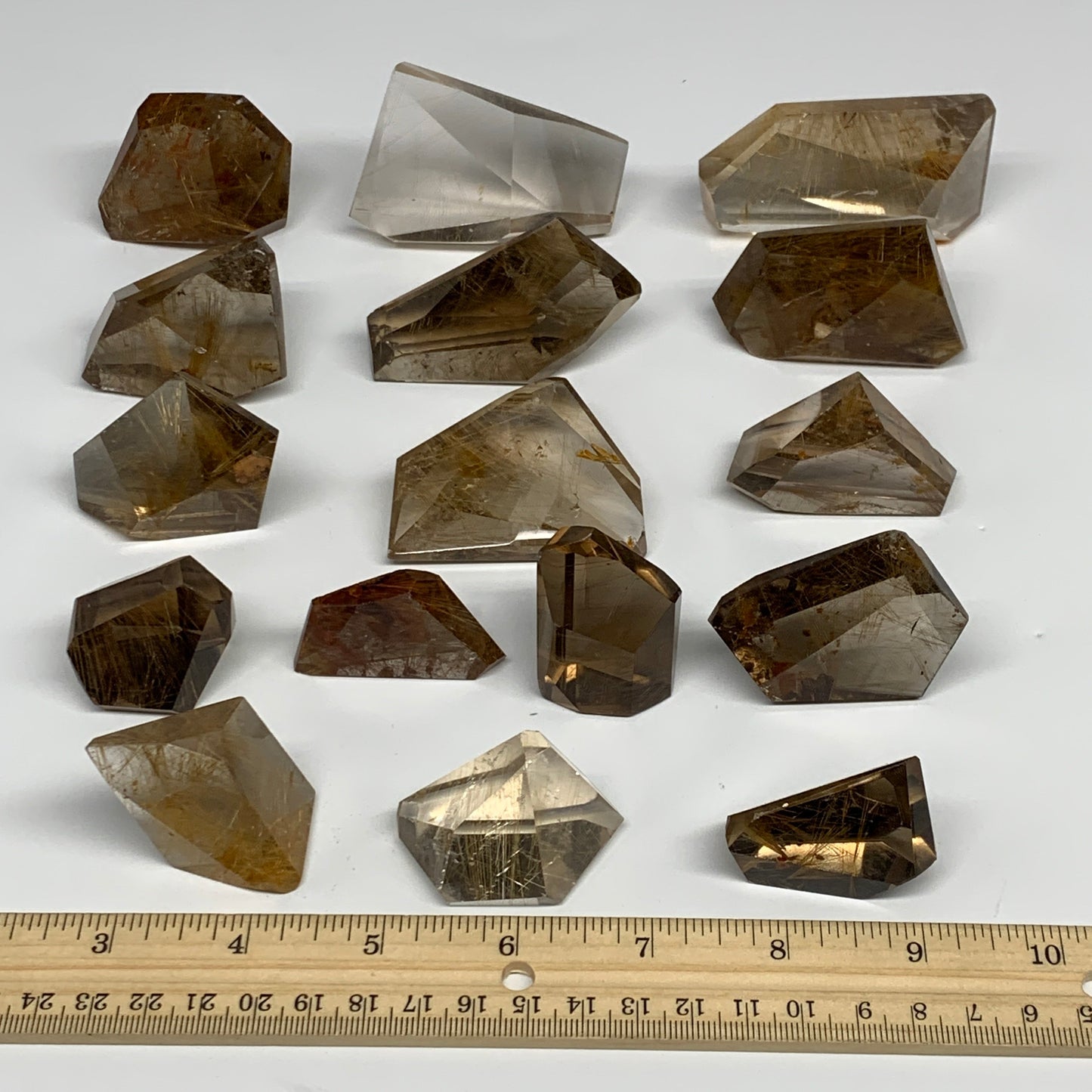 1.73 lb, 1.4"-2.8", 16 pcs, Golden Rutile Quartz Crystal Freeform Chunks, B27457