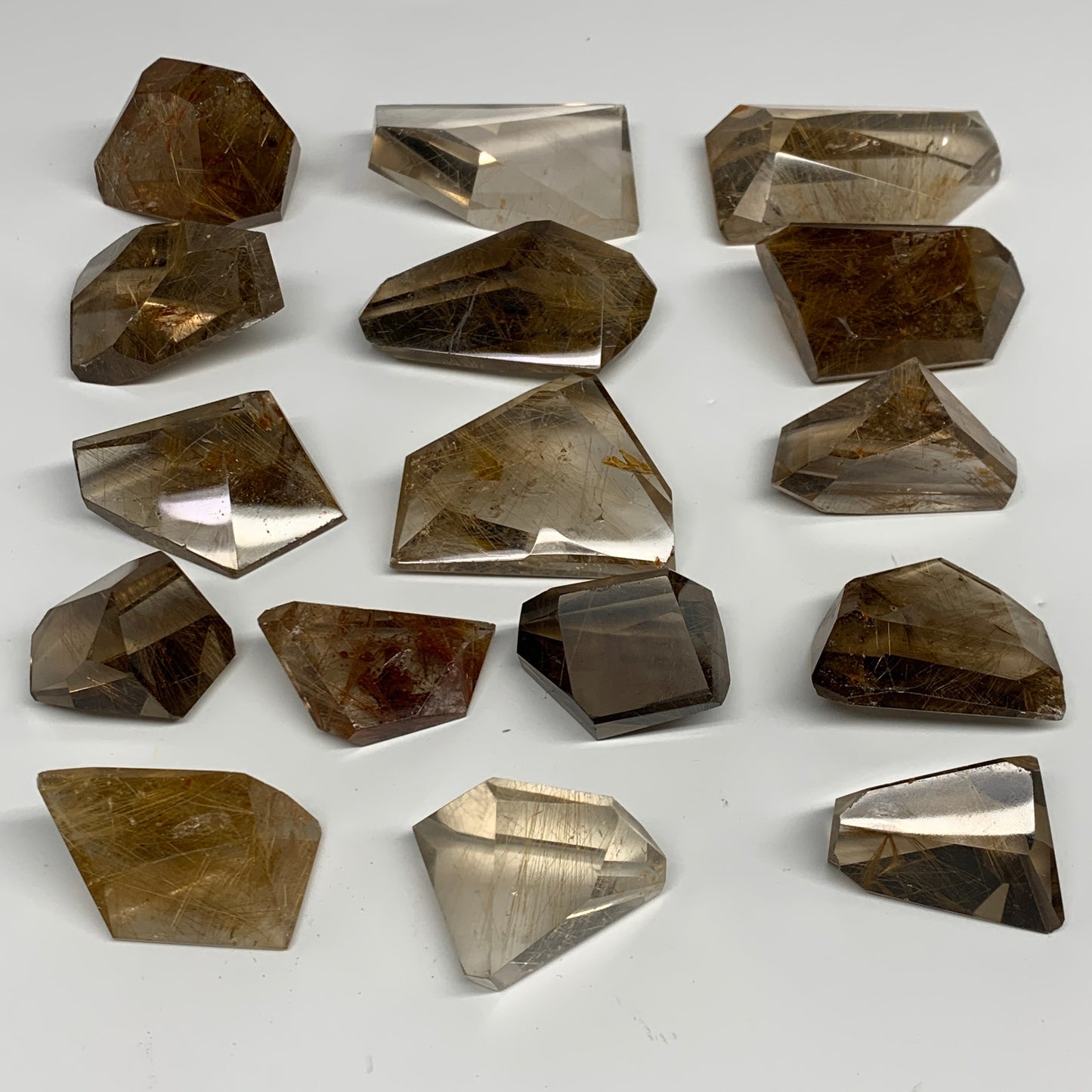 1.73 lb, 1.4"-2.8", 16 pcs, Golden Rutile Quartz Crystal Freeform Chunks, B27457