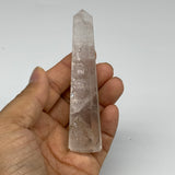 68.6g, 3.8"x0.8", Natural Quartz Crystal Tower Point Obelisk @India, B31341
