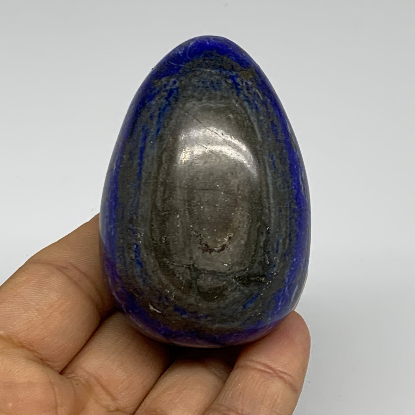200g, 2.5"x1.7", Natural Lapis Lazuli Egg Polished @Afghanistan, B33321