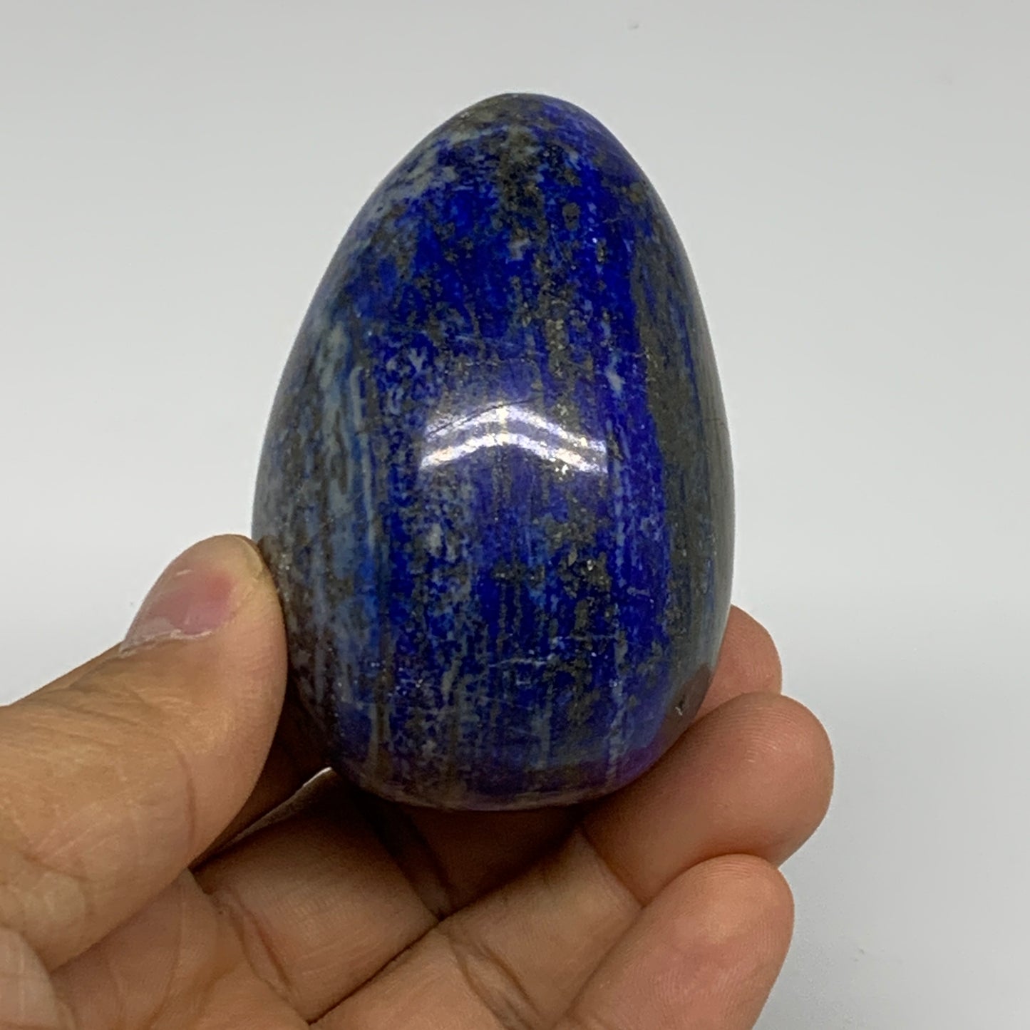 200g, 2.5"x1.7", Natural Lapis Lazuli Egg Polished @Afghanistan, B33321
