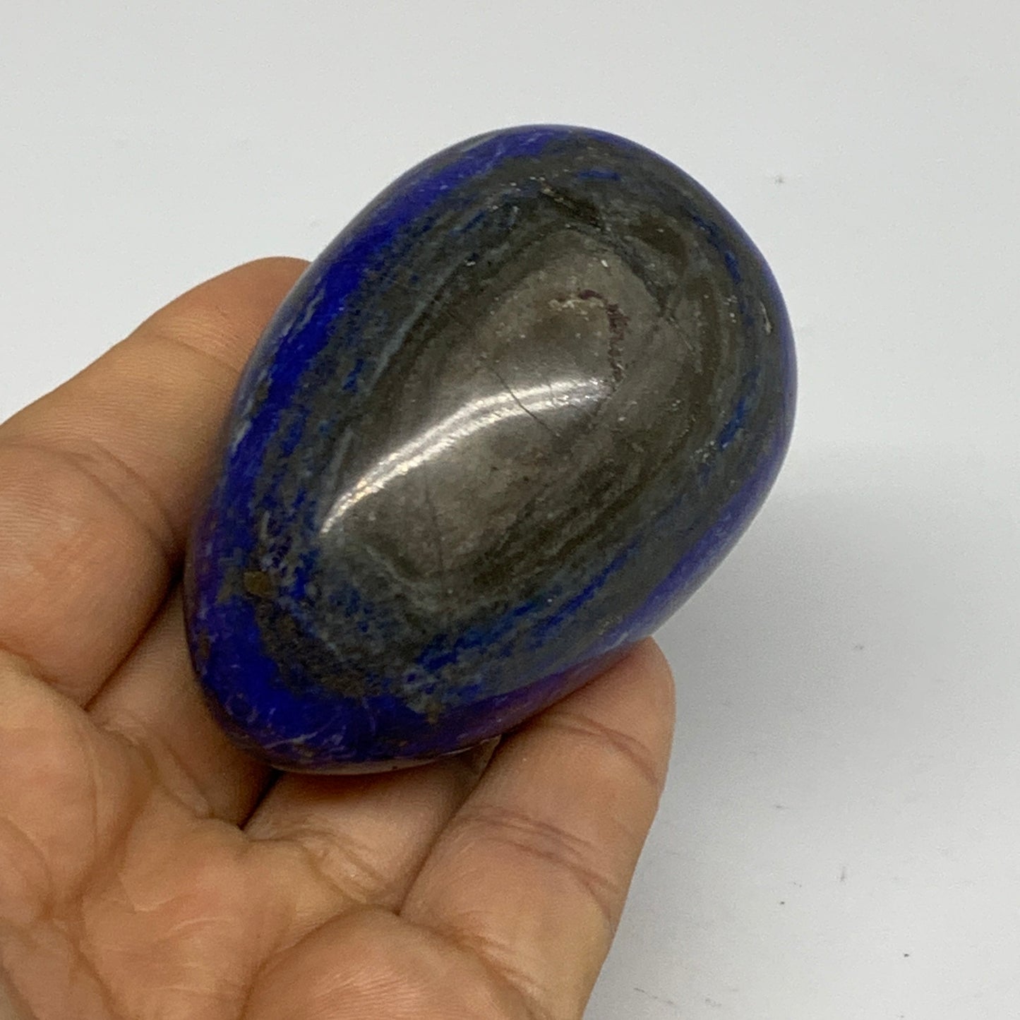 200g, 2.5"x1.7", Natural Lapis Lazuli Egg Polished @Afghanistan, B33321