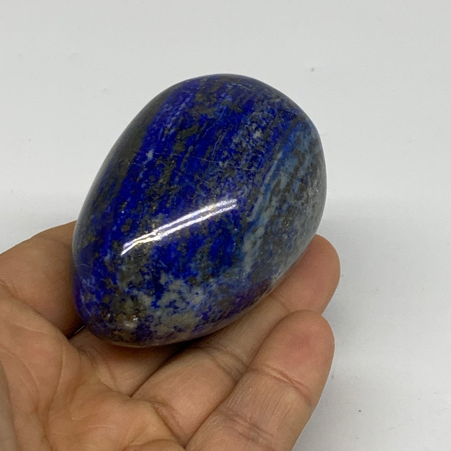 200g, 2.5"x1.7", Natural Lapis Lazuli Egg Polished @Afghanistan, B33321